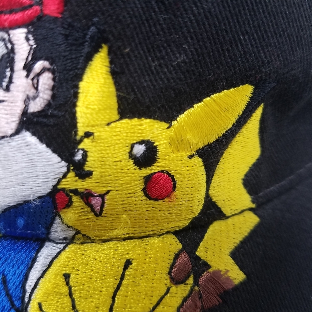 Pokemon 2000 Nintendo Ash Pikachu Black Cap Hat - Picture 10 of 12